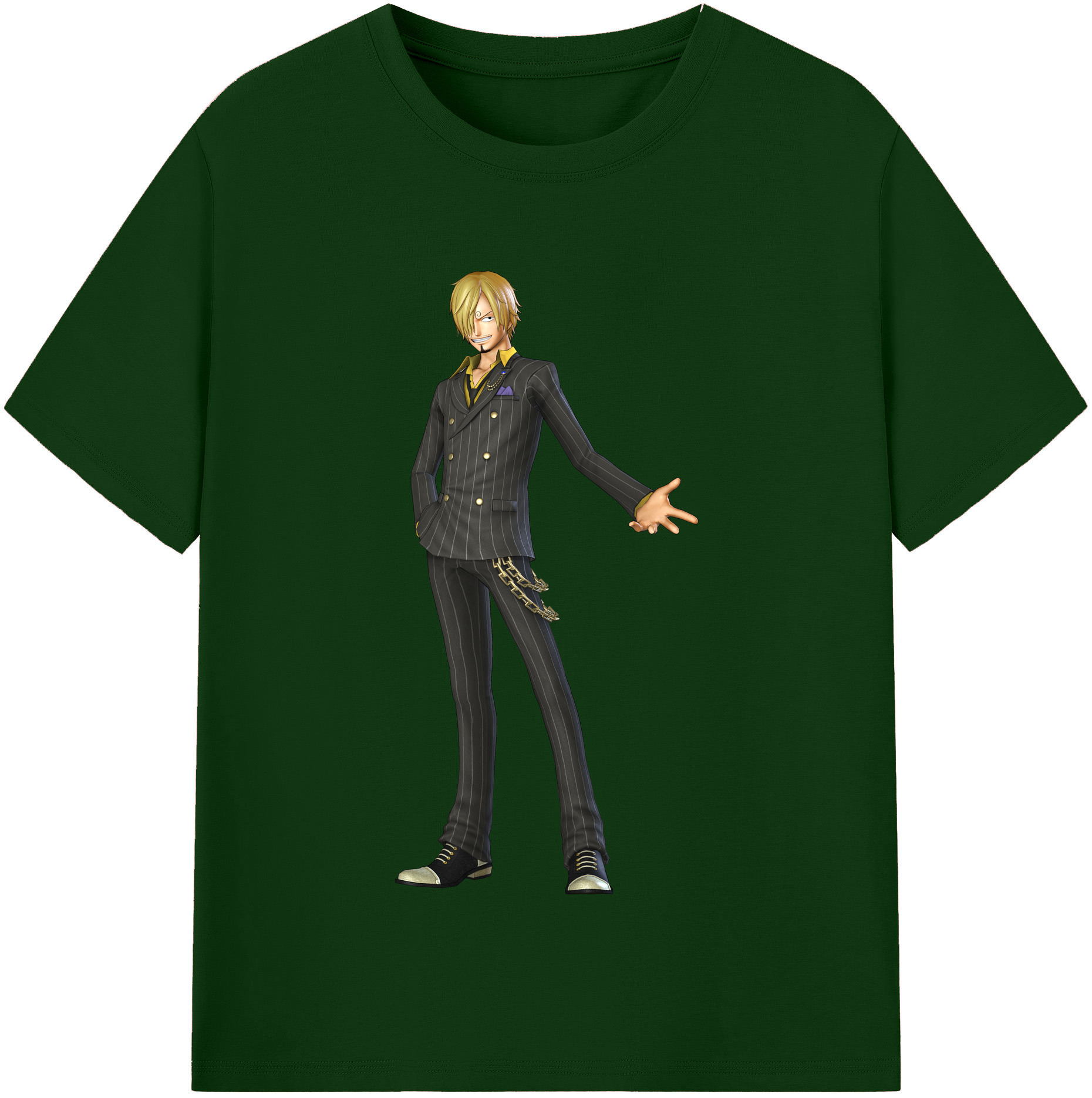 ワンピース サンジ ONE PIECE Sanji 綿100％半袖Tシャツ（フロントプリント）